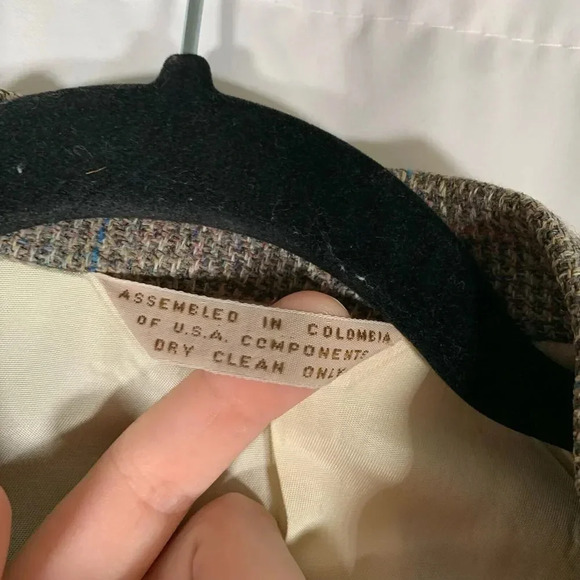 Vintage Oscar De La Renta Sport Coat Men’s Brown Plaid Jacket - Picture 6 of 12